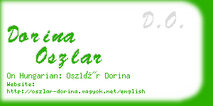 dorina oszlar business card